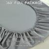 Gray,80x190cm/2.6x6.2ft,Massage Bed Sheet with Face Hole,Elastic All-Round Wrap Beauty Massage Bed Cover Waterproof Massage Table Sheets SPA Couch Covers Massage Table Sheets view 2