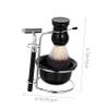 FOMIYES 4pcs Stainless Steel Shaving Tools for Men Professional Razor Kit Stand Includes Shaving Brush and Bowl Easy to Clean and Travel-friendly for Daily Grooming view 2