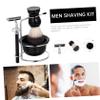 FOMIYES 4pcs Stainless Steel Shaving Tools for Men Professional Razor Kit Stand Includes Shaving Brush and Bowl Easy to Clean and Travel-friendly for Daily Grooming view 4