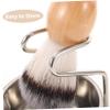 HAKIDZEL Men's Stainless Steel Shaving Brush Set Bowl and Cream Brush Ergonomic Grooming Kit for Wet Shaving and Elegant Design for Refined Beard Care view 3