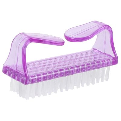 CALLARON 1pc Nail Clean Brush Home Fingernail Brush Gentle Bristles Nail Dust Collector Manicure Plastic Easy to Use