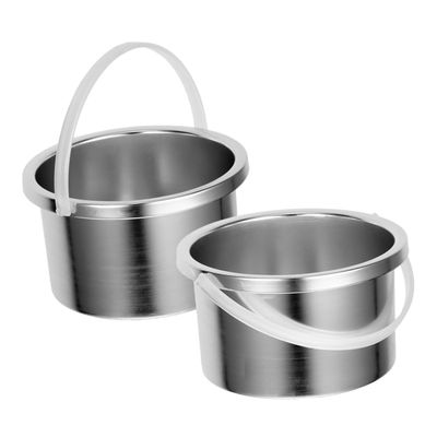 HAKIDZEL 2pcs Aluminum Wax Melting Pot Portable Wax Warmer Replacement Bowl for Hair Removal and Candle Making for Home and Salon Use