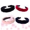 AUTSUPPL 4pcs Gold Velvet Headband Women Knot Head Wraps Braid Hair Band Elegant Headwraps for Women view 4