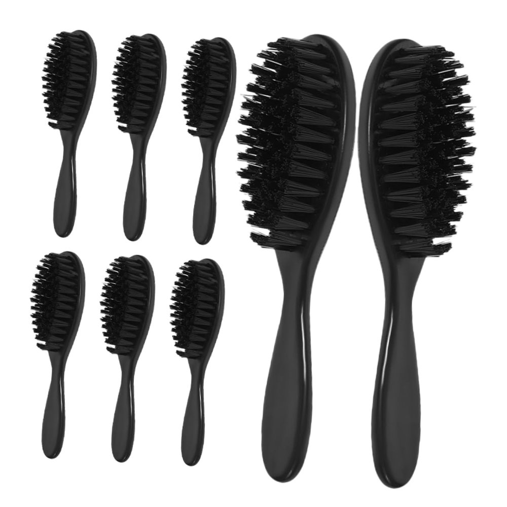 Beaupretty Men's Beard Brush Set 8pcs Barber Duster Cleaning Brush for Salon Gentle Facial Grooming Tool Soft Bristles