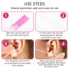 180 Pcs Piercing Cleaner Floss Disposable Piercing Hole Cleaner Ear Hole Cleaner Ear Piercing Care Cleaning Tool Ear Hole Cleaning Line Aftercare Earring Hole Cleaner Odor Removal Ear Care (Pink) view 3