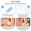 180 Pcs Piercing Cleaner Floss Disposable Piercing Hole Cleaner Ear Hole Cleaner Ear Piercing Care Cleaning Tool Ear Hole Cleaning Line Aftercare Earring Hole Cleaner Odor Removal Ear Care (Blue) view 4