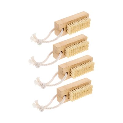 Beaupretty 4pcs Nail Scrubbing Brush for Fingernails and Toenails Cleaning Portable and Nail Brush for Manicure and Pedicure Lightweight and Easy to Use
