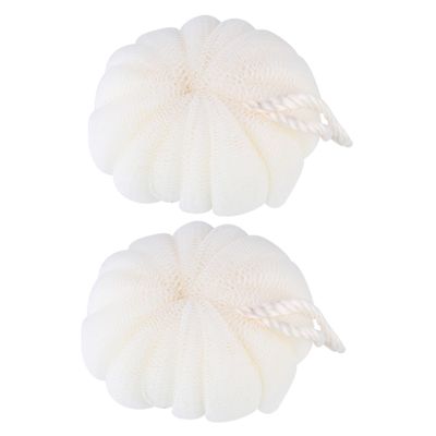 ARTSEWPLY 2pcs Petal-Shaped Bath Shower Mesh Scrubber for Body Exfoliation Exfoliating Bath Accessory Easy Storage Hanging Rope