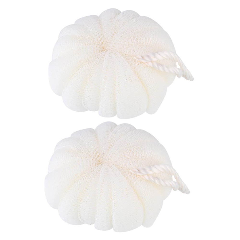 ARTSEWPLY 2pcs Petal-Shaped Bath Shower Mesh Scrubber for Body Exfoliation Exfoliating Bath Accessory Easy Storage Hanging Rope