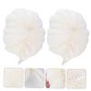 ARTSEWPLY 2pcs Petal-Shaped Bath Shower Mesh Scrubber for Body Exfoliation Exfoliating Bath Accessory Easy Storage Hanging Rope view 3