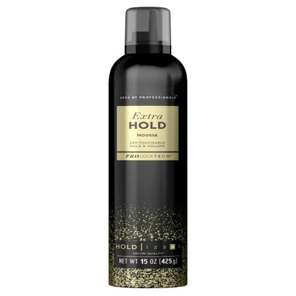 Extra Hold Volumizing Hair Styling Mousse, 15 oz - (1 pack)., Black