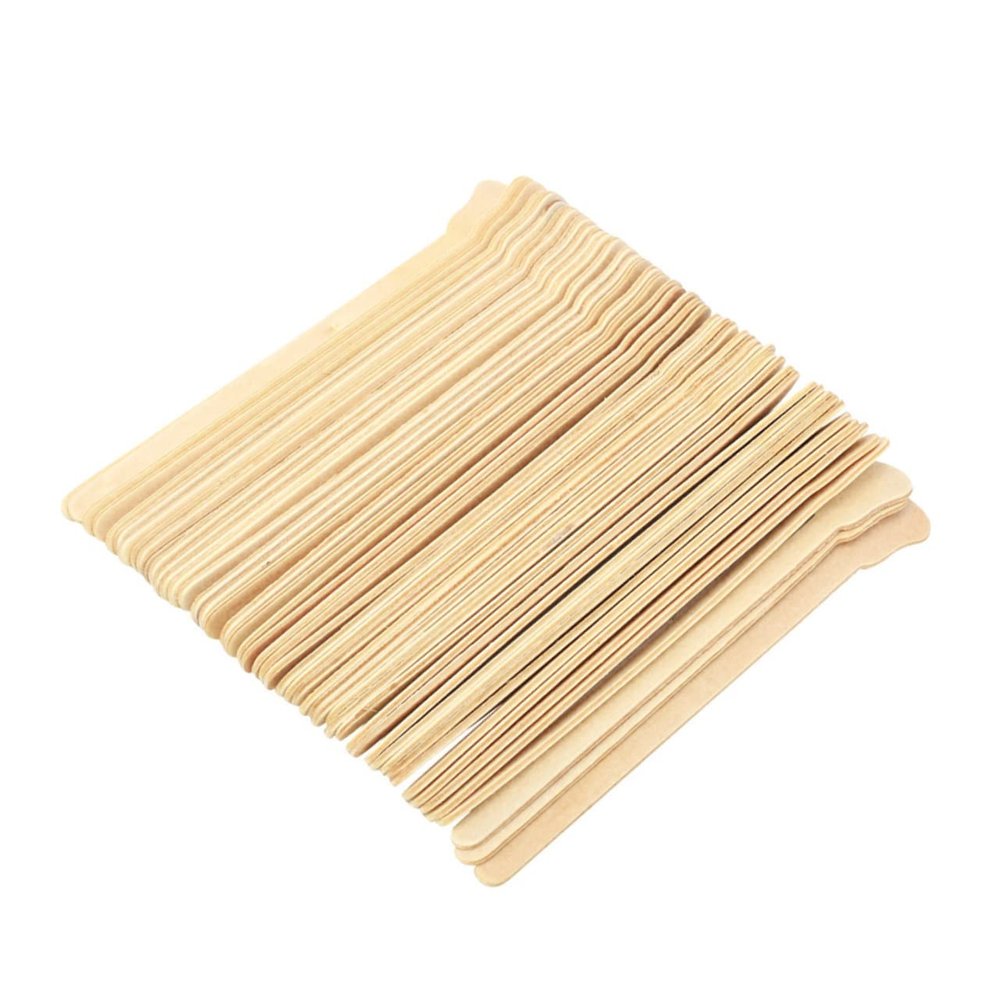 NOLITOY 100pcs Wooden Wax Sticks Hair Removal Spatulas Non Stick for Waxing Professional Home Use Wax Accessories