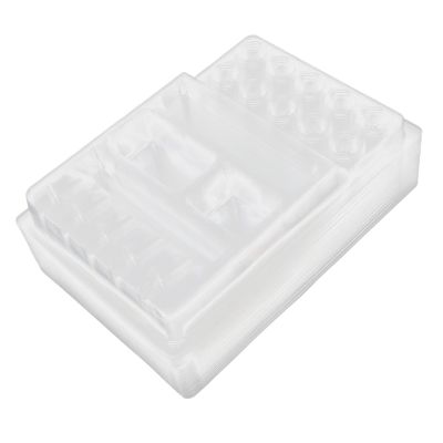 25pcs Ink Cup Tray Professional Plastic Cartridge Pigment Holder Stand Used for Your Painting Body Art