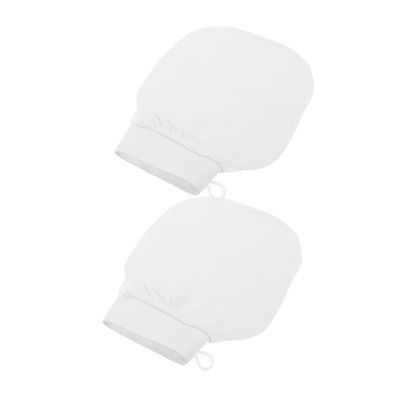 BIUDECO 2Pcs Exfoliating Shower Gloves Soft Bath Scrub Mitts for Deep Skin Cleaning Suitable for Skin Types for Spa and Home Use