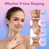 2 Pack Face Slimming Strap, Double Chin Reducer Band, Graphene V-Line Mask Chin Up Mask V Shaped Face Mask Chin strap for sleeping, V-Line Lifting Mask for Women, Medium, Black and Pink view 2