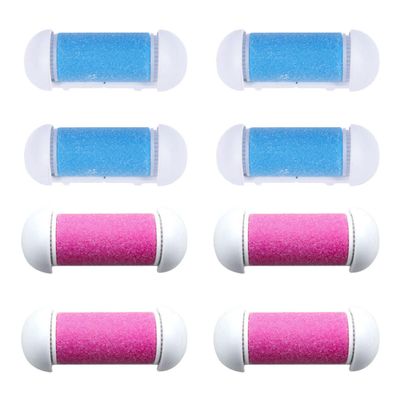 HONMEET 8pcs Replacement Rollers Pedicure Accessories Foot Pumice Callus Remover