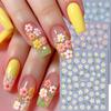 6 Sheets Flower Nail Stickers 3D Self-Adhesive Spring Floral Line Nail Decals for Acrylic Nails, Blue Pink White Flower Nail Art Stickers for Women DIY Nail Art Decoration Supplies view 2