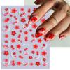 6 Sheets Flower Nail Stickers 3D Self-Adhesive Spring Floral Line Nail Decals for Acrylic Nails, Blue Pink White Flower Nail Art Stickers for Women DIY Nail Art Decoration Supplies view 4