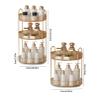 360 Degree Rotating Makeup Organizer 1 Tier Lazy Susan for Cosmetics Skincare Perfumes High Capacity Vanity Storage with Non Slip Base Fits Countertop Dresser Bathroom (Amber Gold, 2Tiers) view 2