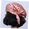 Beaupretty Silk Sleep Cap for Long Hair Fast Dry Hair Drying Hat Elastic Band for Women Light view 4