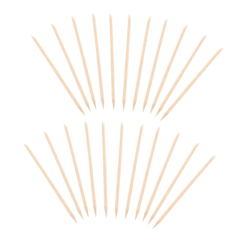 SAFIGLE 100pcs Manicure Sticks Wood Nail Sticks Cuticle Pusher Tool for Feet and Hands Nail Art Accessories for Professionals and Beginners