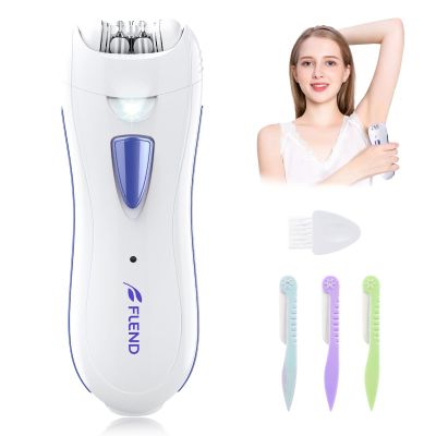 Epilator, Smooth Glide Epilator for Women, Facial and Body Hair Remover for Women, Rechargeable Hair Removal with LED Cold Light, Cordless & Portable Design for Face, Armpits, Arms, and Legs (Blue)