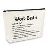 Working Best Friend Friendship Gifts Makeup Bag Coworker Bestie Gift Funny Office Gift for Coworker Leaving Go Away Retirement Thank You Appreciation Gift For Colleagues Cosmetic Bag Travel Pouch view 1