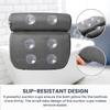 AlwaysGrand Bath Pillow with 6 Secure Suction Cups  14x12 Inch Soft Air Mesh Design, Extra Thick & Quick-Dry (Grey) view 2