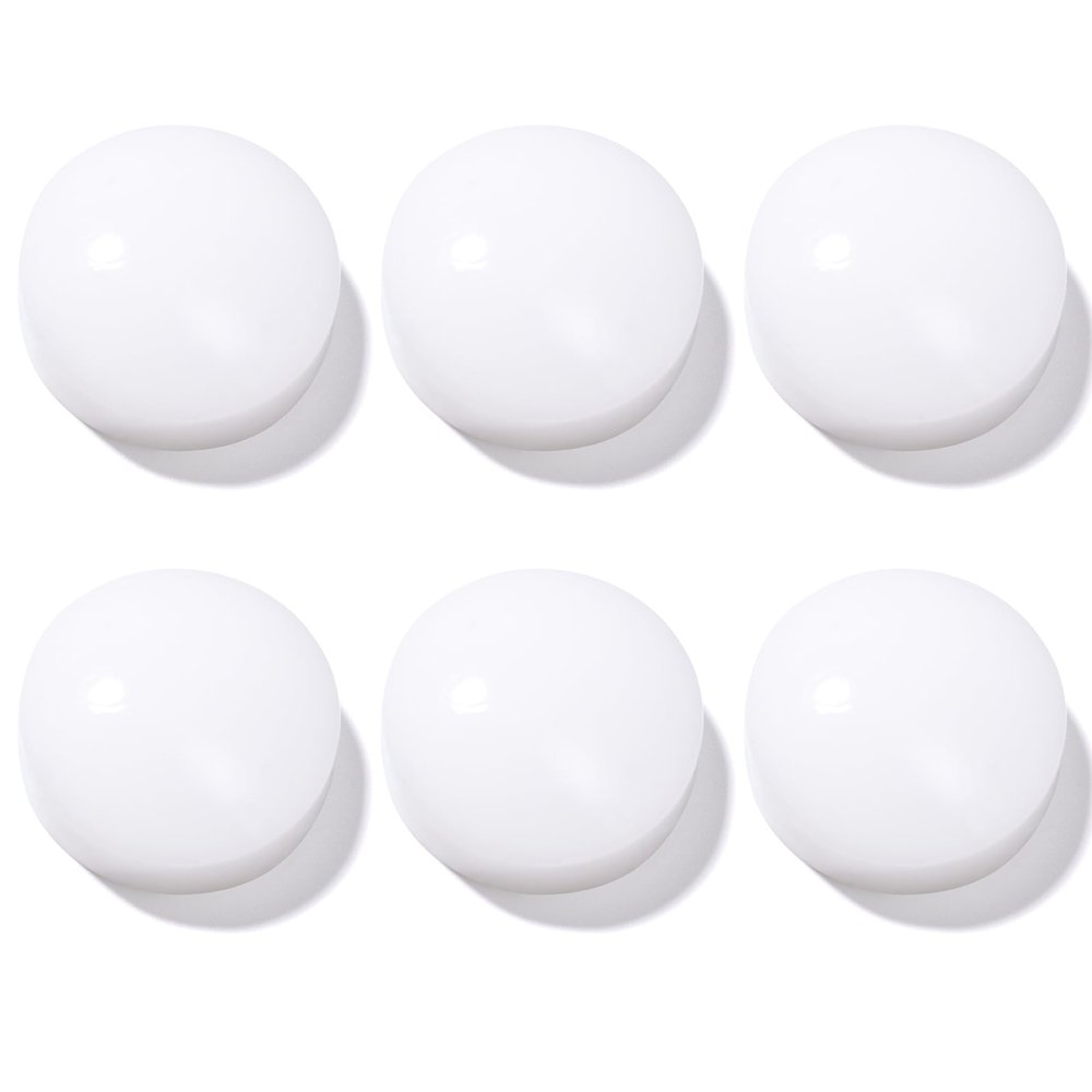 KADS 6 Pcs White Silicone Nail Stamper Heads Jelly Nail Art Stamper Head French Tip Nail Stamping Head Nail Stamp Replacement Heads Nail Art Manicure Tools