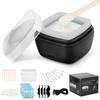 Nose Wax Kit Men, Nose Ear Hair Waxing Kit for Men and Women with 100g Wax, 45 Sticks, Nose Ear Hair Removal Kit, USB Fast Heat, Smart Constant Temp, Multi-Accessories, Black view 1