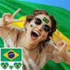 100pc Brazil Flag Tattoo Stickers, 25-Sheet Brazilian BR National Flags Face Temporary Tattoo Adult, Patriotic Bandeira Do Brasil Fake Tattoo for Men Women Party Decoration view 2