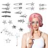20 PCS Y2k Star Hair Clips, 10 Styles Lovely Silver Star Barrettes, Not Easy to Fall Off, Can Be Matched According to Different Clothes and Occasions view 2