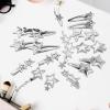 20 PCS Y2k Star Hair Clips, 10 Styles Lovely Silver Star Barrettes, Not Easy to Fall Off, Can Be Matched According to Different Clothes and Occasions view 3