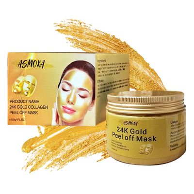 24K Gold Collagen Peel Off Mask with Blackhead Remover Deep Cleansing Removes Dirt Oil Pore