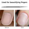 8pcs stainless steel cutin remover gel nail dead skin polishing peeler, cutin pushing tool, professional pedicure art care portable nail cleaner toenail manicure view 2