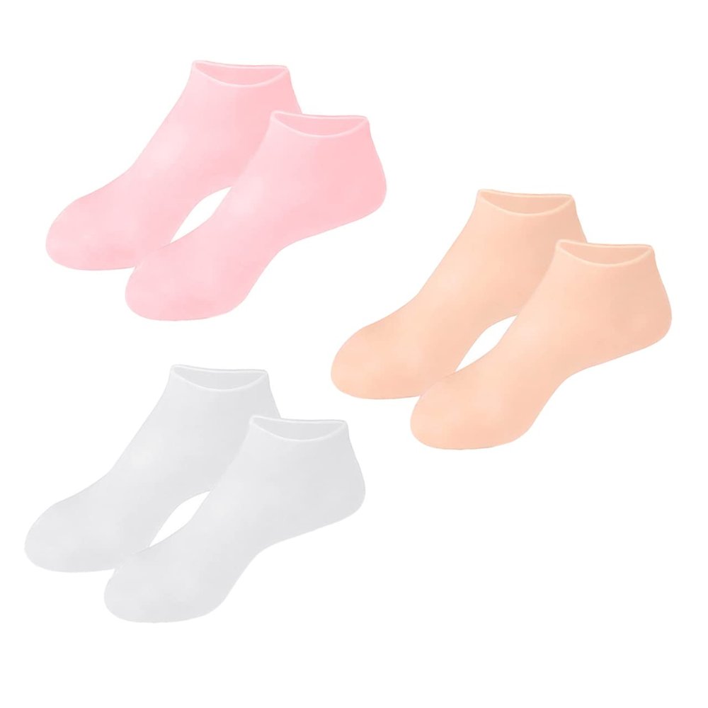 CALLARON 3pairs Moisturizing Toe Socks Women Socks Moisturizing Foot Covers Protection for Dry Cracked Skin