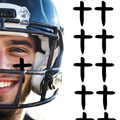 100 Pairs Eye Black Tattoos for Football Softball, Eye Black Stickers Smudgeproof, Game Day Party Sports Eyeblack, Baseball Accessories (Cross)