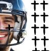 100 Pairs Eye Black Tattoos for Football Softball, Eye Black Stickers Smudgeproof, Game Day Party Sports Eyeblack, Baseball Accessories (Cross) view 1