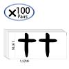 100 Pairs Eye Black Tattoos for Football Softball, Eye Black Stickers Smudgeproof, Game Day Party Sports Eyeblack, Baseball Accessories (Cross) view 2