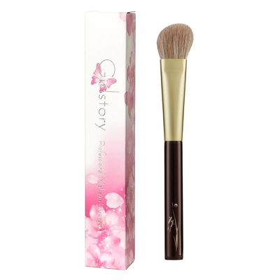 1pc Hand Crafted Makeup Brushes Soft Saikoho Goat Red Fox Lynx Hair Powder Blush Eye Shadow Blending Brush Dark Brown Handle Professional Make Up Brushes (SD14)