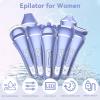 Epilator for Women, 7 in 1 Replaceable Hair Removal & Massager & Cleaner Devices, Bikini Trimmer, Face Massage, Face Exfoliating Brush, Foot Callus Remover, IPX7 Waterproof Razors (Purple) view 2