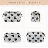black white heart gray Makeup Bag Organizer Essentials Women Cash Wallet for Makeup Organizer monedero pequeno para mujer view 3