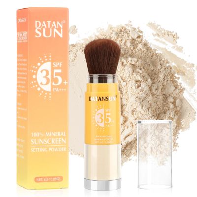 2 IN 1 Powder Sunscreen For FaceSPF 35Oil ControlLightweightMatte Finish Mineral Sunscreen Setting Powder For All Skin02-Translucent
