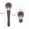 A01 Large Flat Round Face Powder Brush Soft Snow Fox Hair Hand Crafted Makeup Brushes Ebony Wood Handle Professional Make Up Brush view 2