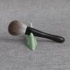 A01 Large Flat Round Face Powder Brush Soft Snow Fox Hair Hand Crafted Makeup Brushes Ebony Wood Handle Professional Make Up Brush view 4