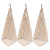 LIFKOME 3pcs Ramie Washcloths Face Body Grey Washcloths Exfoliating Bath Wipes for Home view 1