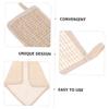 LIFKOME 3pcs Ramie Washcloths Face Body Grey Washcloths Exfoliating Bath Wipes for Home view 2