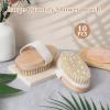 10 Pcs Dry Brushes for Body Dry Brushing Body Brush Exfoliating Brush with Massage Nodule Scrubber for Shower Bath Back Circulation Improvement Dead Skin Remove Beauty Exfoliator view 4