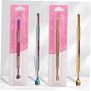 Beaupretty Cuticle Pusher Tool Double-head Horseshoe Steel Push Nail Art Supplies Nail Cleaning Cuticle Remover Foot File view 4