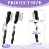 2 Pcs Metal Eyelash Combsand Separator, Eyelash Brush Tool Eyebrow Grooming Eye Brushes with Metal Teeth Curler Eye Makeup Applicator for Women view 2
